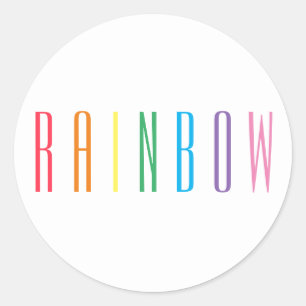 REGENBOOG Grote ronde Stickers