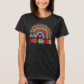 Regenboog Hallo derde graad terug naar school derd T-shirt (Voorkant)