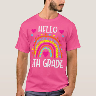 Regenboog Hallo vijfde graad Shirt 5e graad terug 