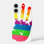 Regenboog handafdruk Case-Mate iPhone case (Achterkant)
