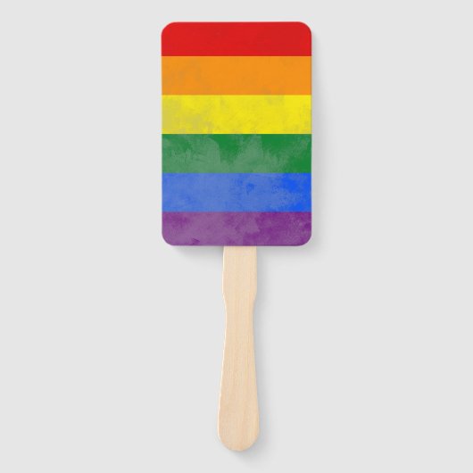 Regenboog  handwaaier (Voorkant)