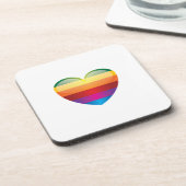 Regenboog Hart Bier Onderzetter (Linkerzijde)