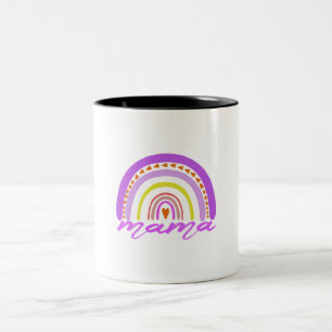 Regenboog Hart Boho Doodle Mama Mok