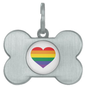 Regenboog Hart Huisdieren Naamplaatje