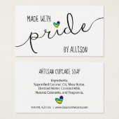 Regenboog Hart - Met trots gemaakt LGBTQ Cadeaubor Visitekaartje (Voorkant /achterkant)