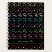 Regenboog Hart Stethoscoop Planner (Voorkant)