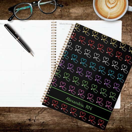 Regenboog Hart Stethoscoop Planner