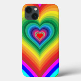 Regenboog Hart Telefoonhoes iPhone 13 Hoesje