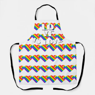 Regenboog Hart trots Schort