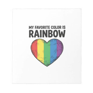 Regenboog Hart Vintage Gravure Favoriete Kleur Shi Notitieblok