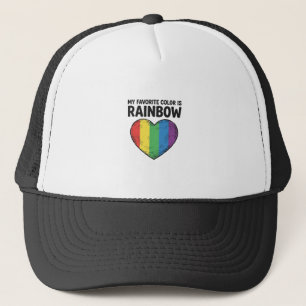 Regenboog Hart Vintage Gravure Favoriete Kleur Shi Trucker Pet