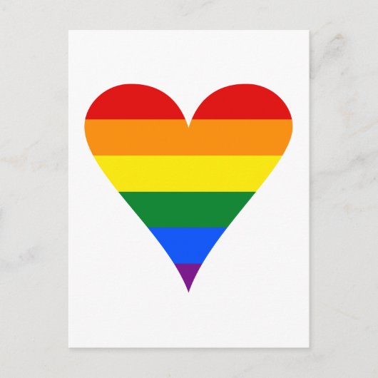 Regenboog Hart Vlag Funky Briefkaart (Voorkant)