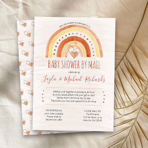 Regenboog Hart Waterverf Was Baby Shower per Post Kaart