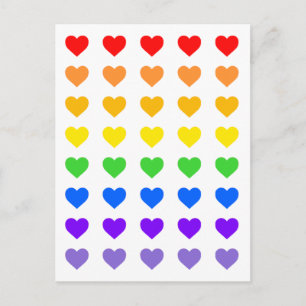 Regenboog Harten Briefkaart