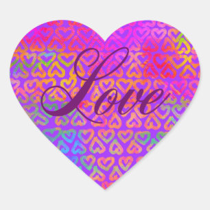 Regenboog harten liefde hart sticker