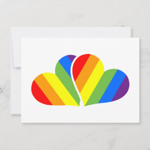 Regenboog Harten Pride Ansichtkaart – LGBTQ+ Liefd