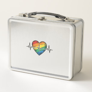 Regenboog Hartslag Hart Vintage Gravure Ontwerp_1