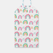 Regenboog heldere kleuren verjaardag Dank U Cadeaulabel (Achterkant)