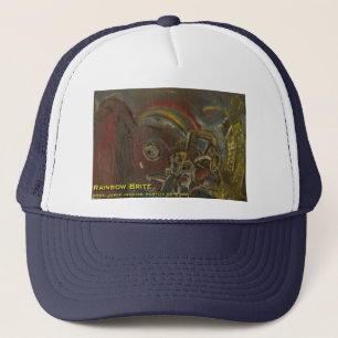 regenboog heldere trucker pet