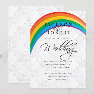 Regenboog Homohuwelijksuitnodiging Kaart