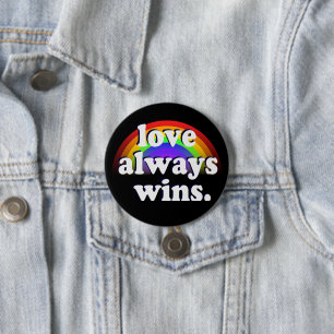 Regenboog homoseksuele trots lgbtq gelijkheid lief ronde button 7,6 cm