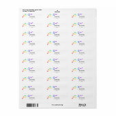 Regenboog Hondenpoot Etiket (Full Sheet)