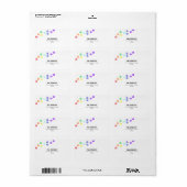 Regenboog Hondenpoot Etiket (Full Sheet)
