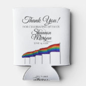 Regenboog Huwelijksfavoriet Dank U Blikjeskoeler (Achterkant)