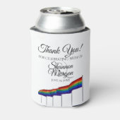 Regenboog Huwelijksfavoriet Dank U Blikjeskoeler (Blikje Achterkant)