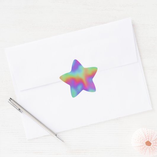 Regenboog hypercolor NEO: Ster Sticker (Envelop)