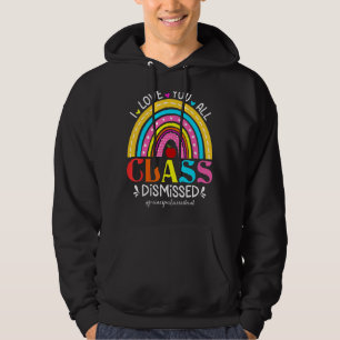 Regenboog I houdt van jullie allemaal klasse, afge Hoodie