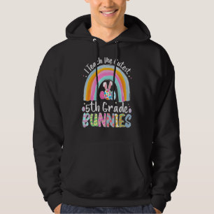 Regenboog I Teach Cutest Bunnies 5th Grade Bunny E Hoodie