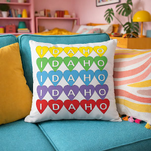 Regenboog Idaho Staatsliefde Ontwerp Kussen