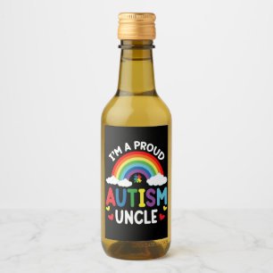 Regenboog Ik ben een trotse autisme oom Autisme be Wijn Etiket