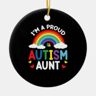 Regenboog Ik ben een trotse autisme tante Autisme Keramisch Ornament