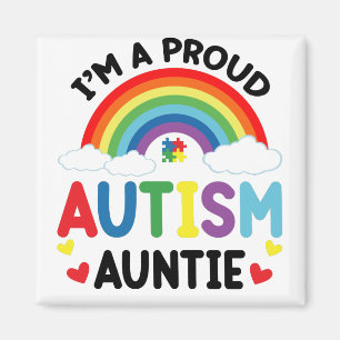 Regenboog Ik ben een trotse autisme-tante Autisme  Magneet