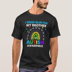 Regenboog ik Draag blauw voor mijn broederautisme T-shirt