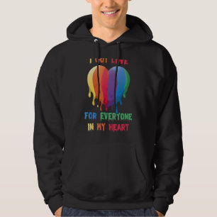 Regenboog ik heb liefde voor iedereen in mijn hart hoodie