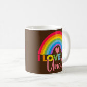 Regenboog ik hou van mijn Uncles Pride hou van je  Koffiemok (Voorkant rechts)