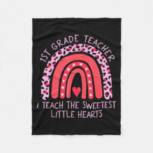 Regenboog Ik Leer Mooiste Hartjes 1e Klas Leraar Fleece Deken
