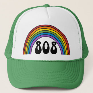 Regenboog in de 808 trucker pet