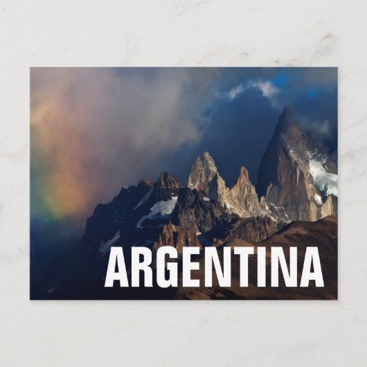 Regenboog in de Andes Briefkaart (Voorkant)