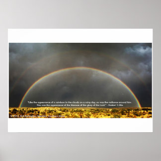 Regenboog in de Namibische woestijn Poster