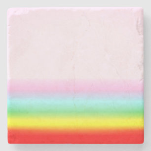 Regenboog in de roze Onderzetter van de hemelsteen