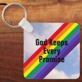 Regenboog in de Sky Inspirerend Bijbel Verses Cute Sleutelhanger (Voorkant)