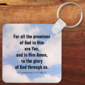 Regenboog in de Sky Inspirerend Bijbel Verses Cute Sleutelhanger (Achterkant)