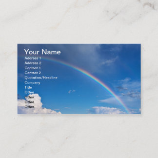 Regenboog in een blauwe hemel visitekaartje