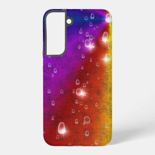 Regenboog in Elephant Skin Leather Optik, Regendru Samsung Galaxy Hoesje