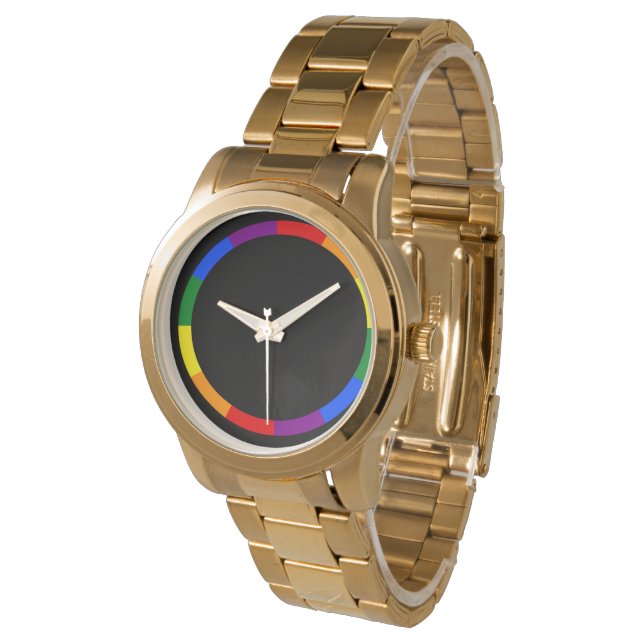 Regenboog in het donker/LGBT+ horloge (Gekanteld)
