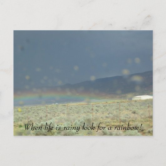 Regenboog in het leven. briefkaart (Voorkant)